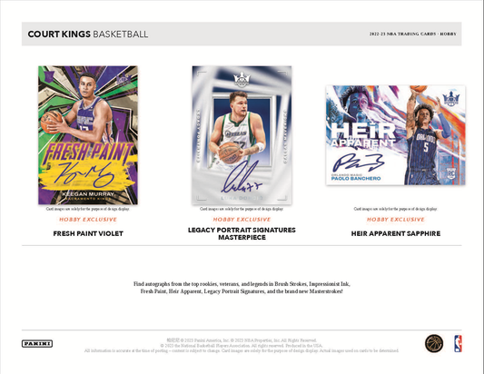 2022-23 Panini Court Kings Basketball Hobby 16 Box Case